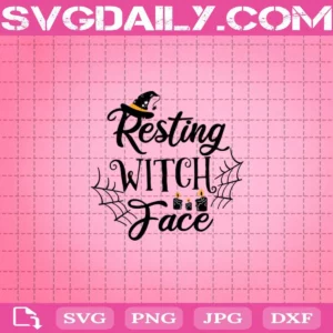 Resting Witch Face Svg