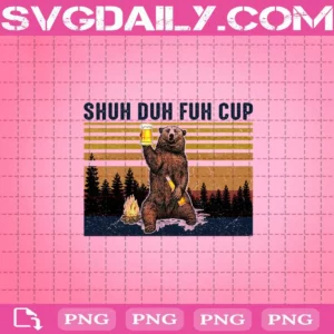 Retro Camping Bear Shuh Duh Fuh Cup Beer Png