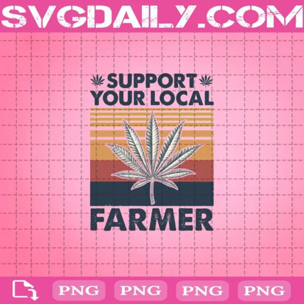Retro Vintage Support Your Local Farmer Png