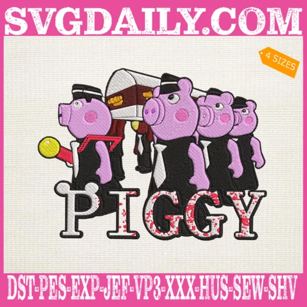 Roblox Piggy Embroidery Design