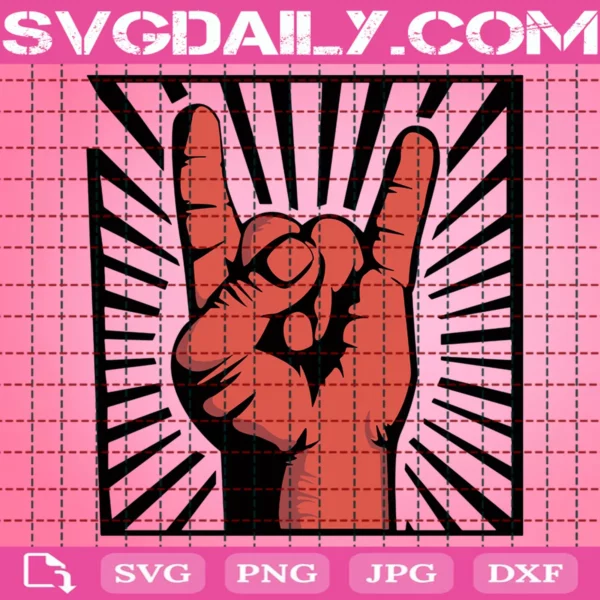 Rock And Roll Hand Sign Svg