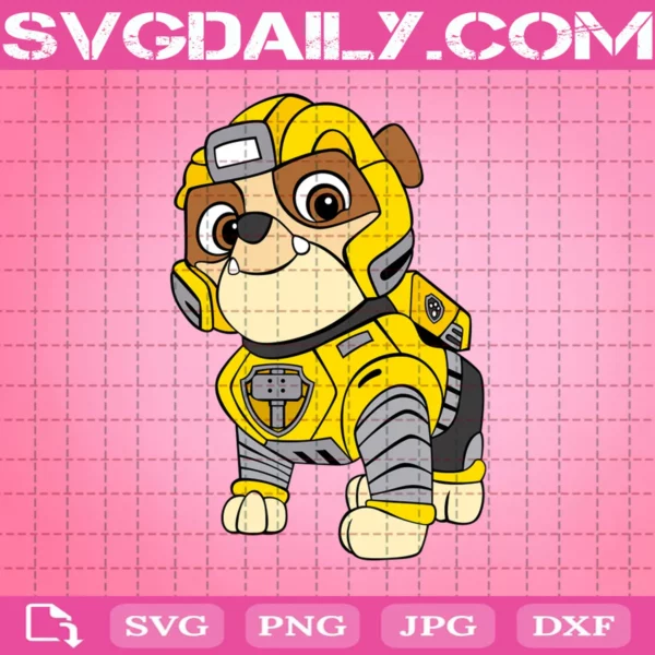 Rubble Mighty Pups Svg