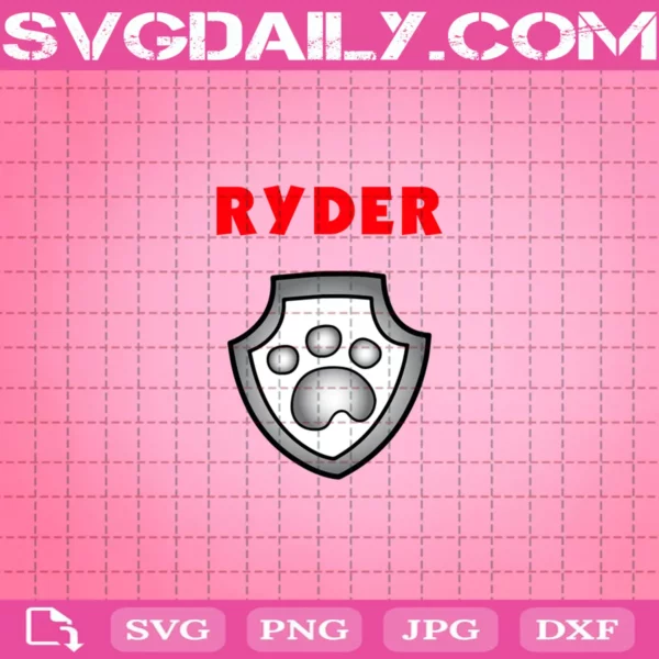 Ryder Badge Svg, Paw Patrol Ryder Svg