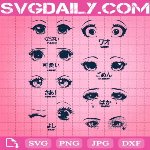 Sad Anime Eyes Svg