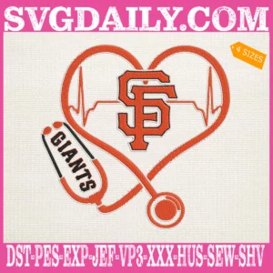 San Francisco Giants Nurse Stethoscope Embroidery Files