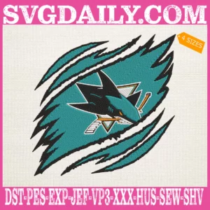 San Jose Sharks Embroidery Design