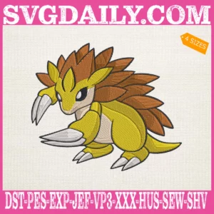 Sandslash Pokemon Embroidery Design