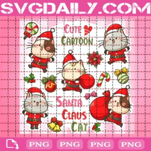 Santa Claus Cat Clipart