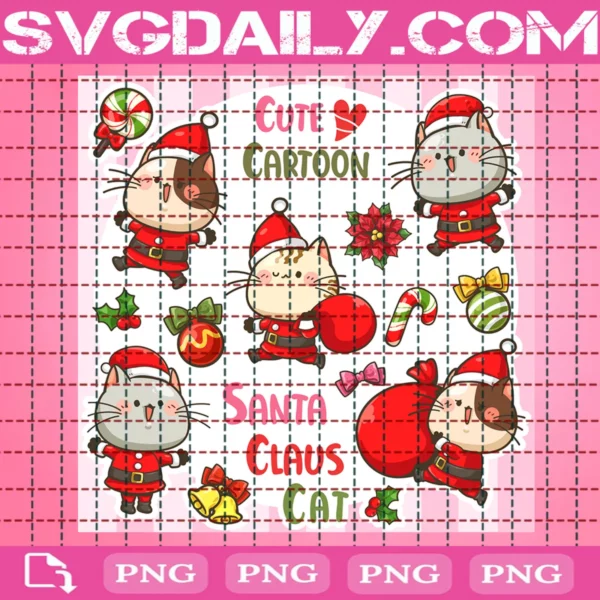 Santa Claus Cat Clipart