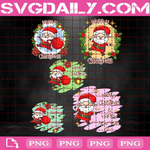 Santa Claus Merry Christmas Logo Png