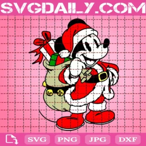Santa Mickey Mouse Svg
