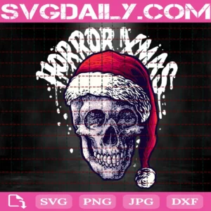 Santa Skull Christmas Horror Svg