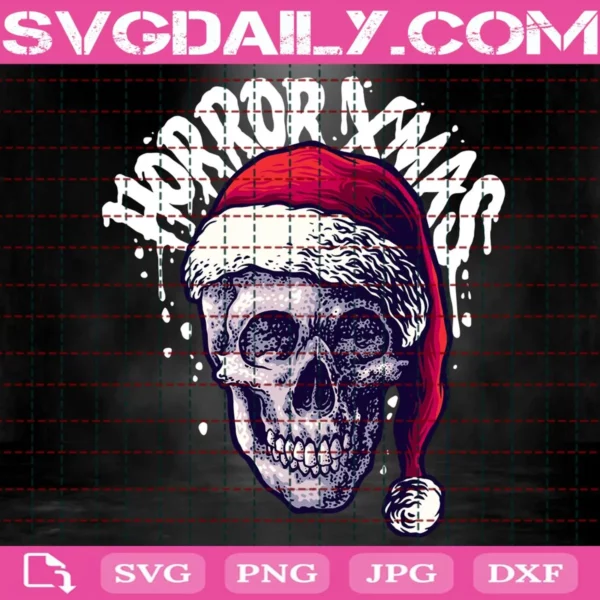 Santa Skull Christmas Horror Svg