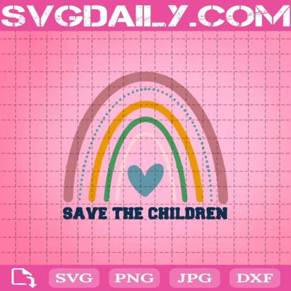 Save The Children Rainbow Hearts Svg
