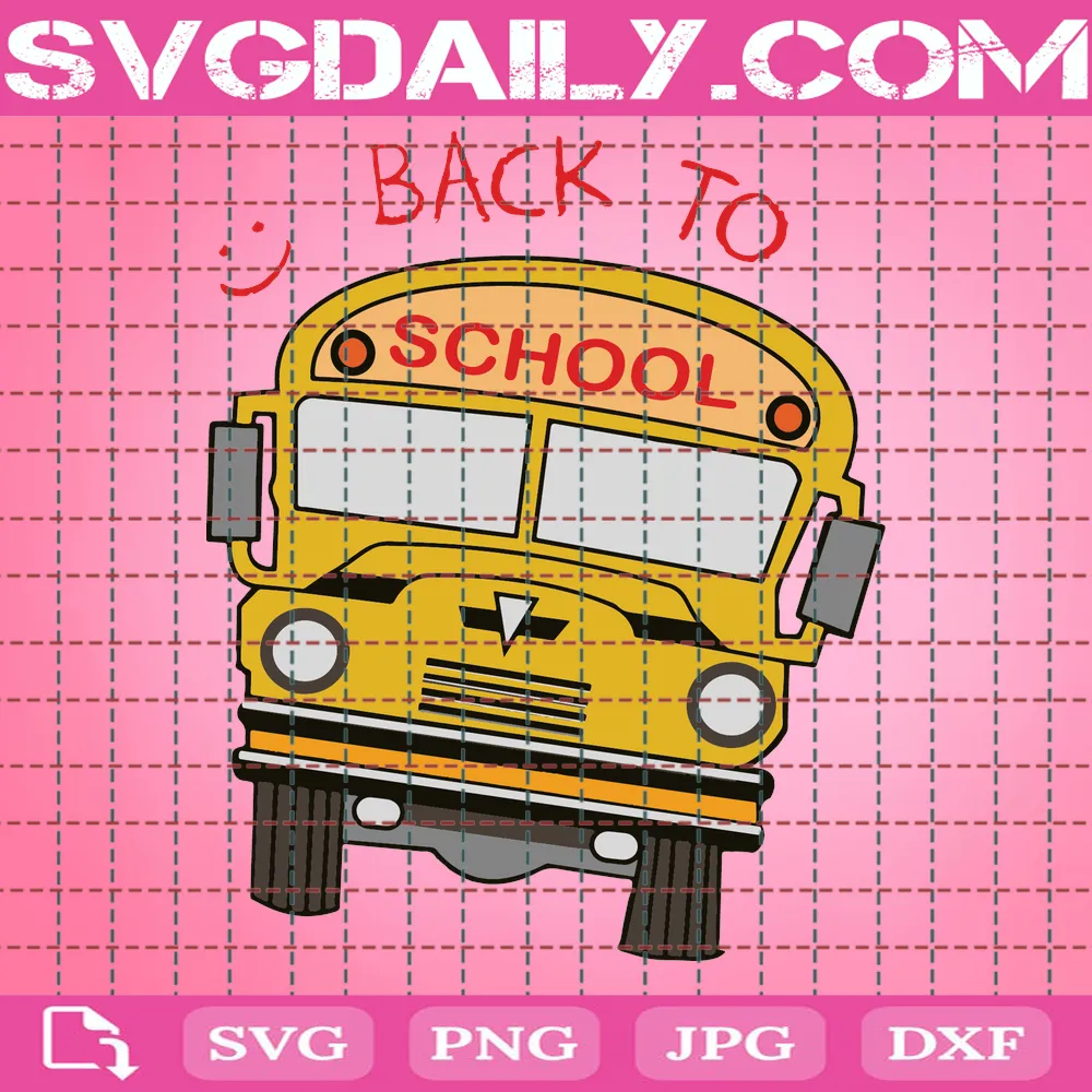 Back To School Bus Cuttable Svg File