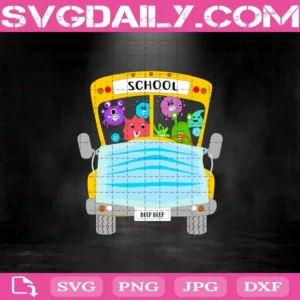 School Bus With Germs Svg