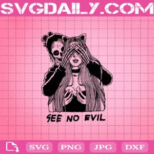 See No Evil Svg, Cricut Files