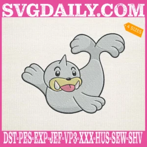 Seel Pokemon Embroidery Design