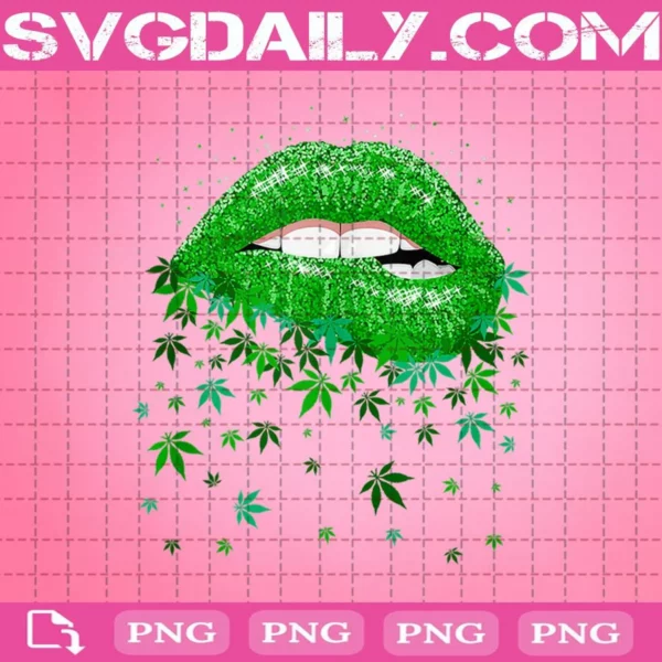 Sexy Lips Cannabis Marijuana Weed Pot Leaf Png