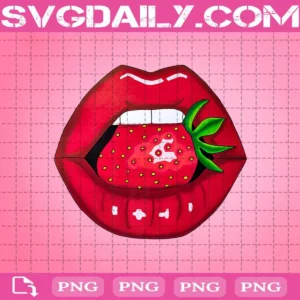Sexy Strawberry Lips Red Lipstick Woman Strawberries Mouth Png