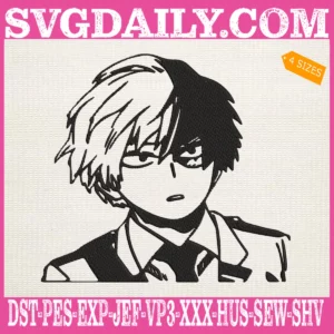 Shoto Todoroki Embroidery Design