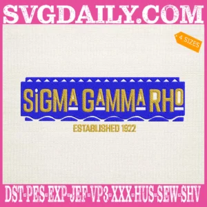 Sigma Gamma Rho Embroidery Files