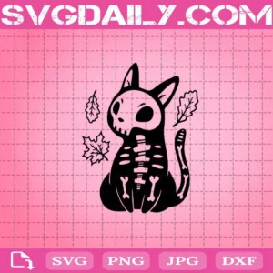 Skeleton Cat Svg