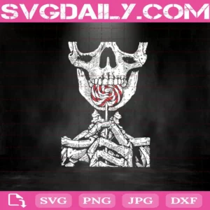 Skeleton With Lollipop Svg