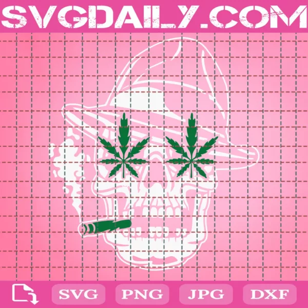 Skull Smoking Weed Weed Skull