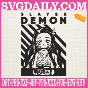 Slayer Demon Nezuko Embroidery Design