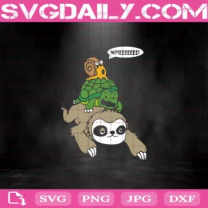 Sloth Turtle Snail Svg