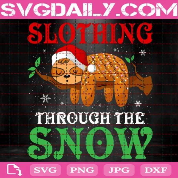 Slothing Through The Snow Svg