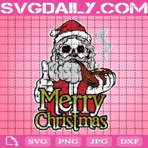 Smoking Santa Svg