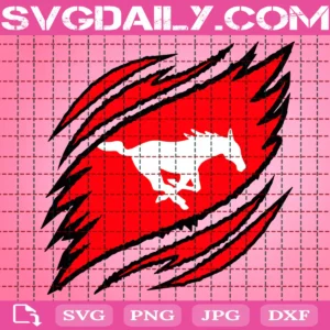 Smu Mustangs Claws Svg