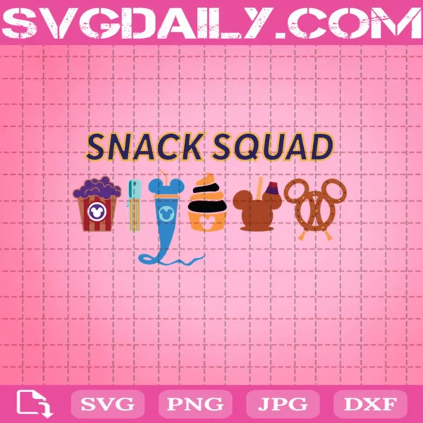 Snack Squad Svg, Disney Snack Goals Svg
