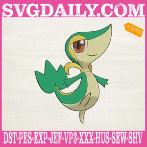Snivy Pokemon Embroidery Design