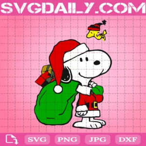 Snoopy And Woodstock Christmas Svg