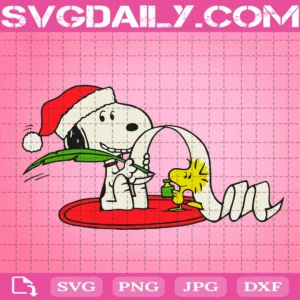 Snoopy Christmas Svg