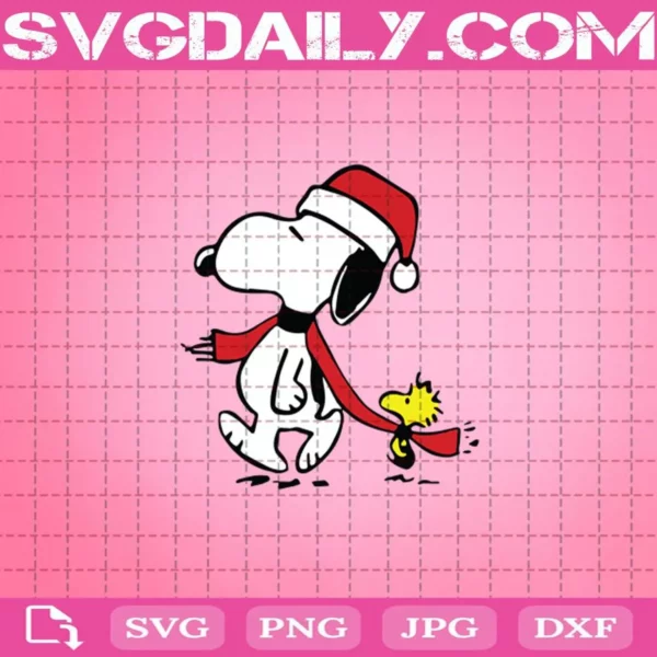 Snoopy Christmas Svg