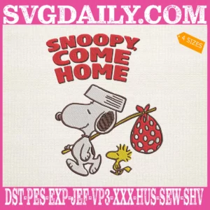 Snoopy Come Home Embroidery Files