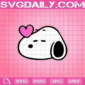 Snoopy Face Svg, Snoopy Love Svg