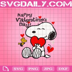 Snoopy Happy Valentine Day Svg
