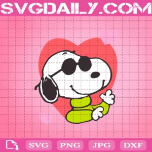 Snoopy Heart Face Svg