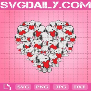 Snoopy Heart Svg