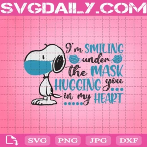Snoopy I'M Smiling Under The Mask Svg