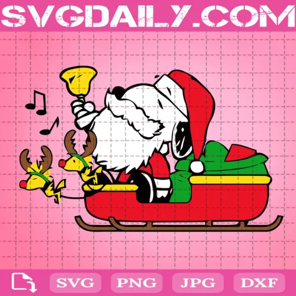 Snoopy Santa Claus Svg
