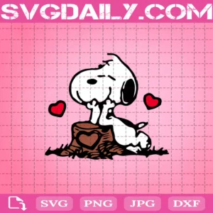 Snoopy Svg, Snoopy Valentine Svg