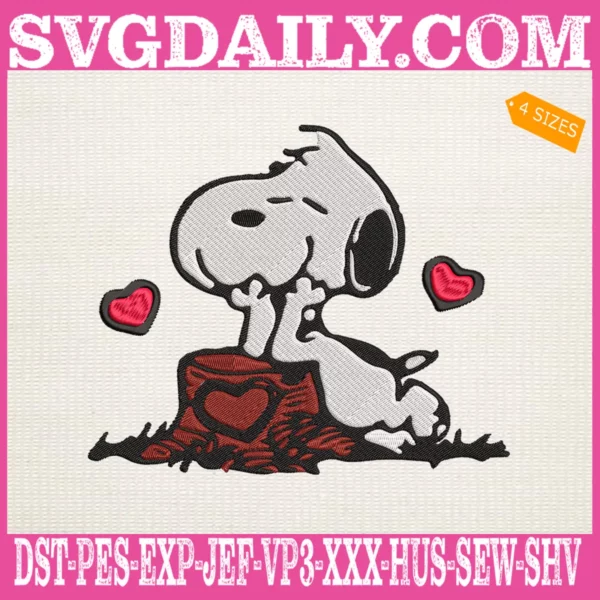 Snoopy Valentine Embroidery Files