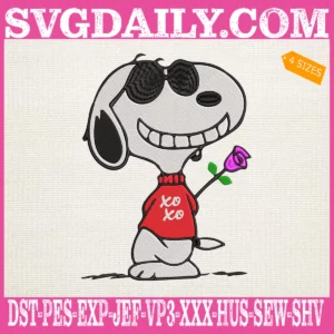 Snoopy Xoxo Embroidery Files