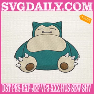 Snorlax Pokemon Embroidery Design